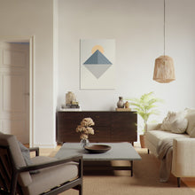 Last inn bildet i Galleri-visningsprogrammet, Trendy Shapes No.4 | Plakat | Poster | Jotun 0486 Silke, 1973 Antikkgrå, 5504 Costal Blue, 5503 Natural Blue, 1520 Cheerful Peach
