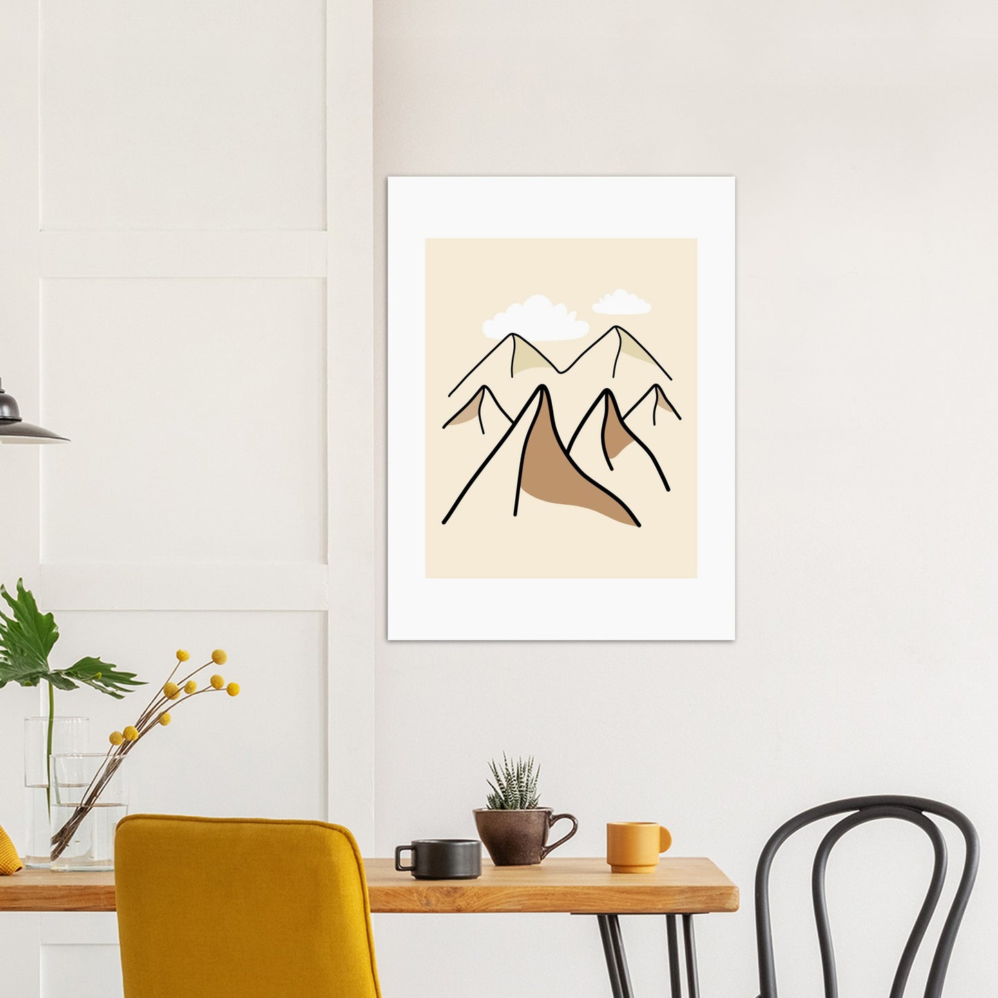 Enkelt Landskap nr.5 | Digital Kunst | Plakat | Poster | Veggkunst | Beige
