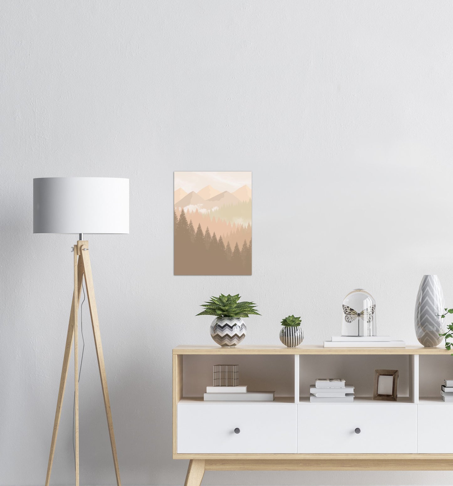 Beige Landskap nr.5 | Digital Kunst | Plakat | Poster | Veggkunst | Beige