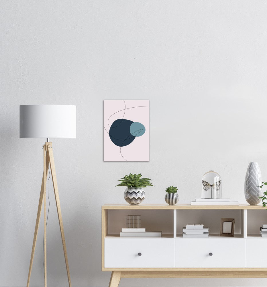 Blue Wind No.3 | Abstrakt | Line Art | Trendfarger | Kunst | Poster | Plakat