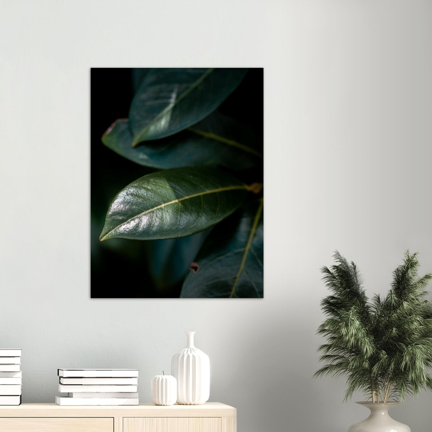 Blader | Fotokunst | Plakat | Poster | Mørkegrønn | Veggkunst'