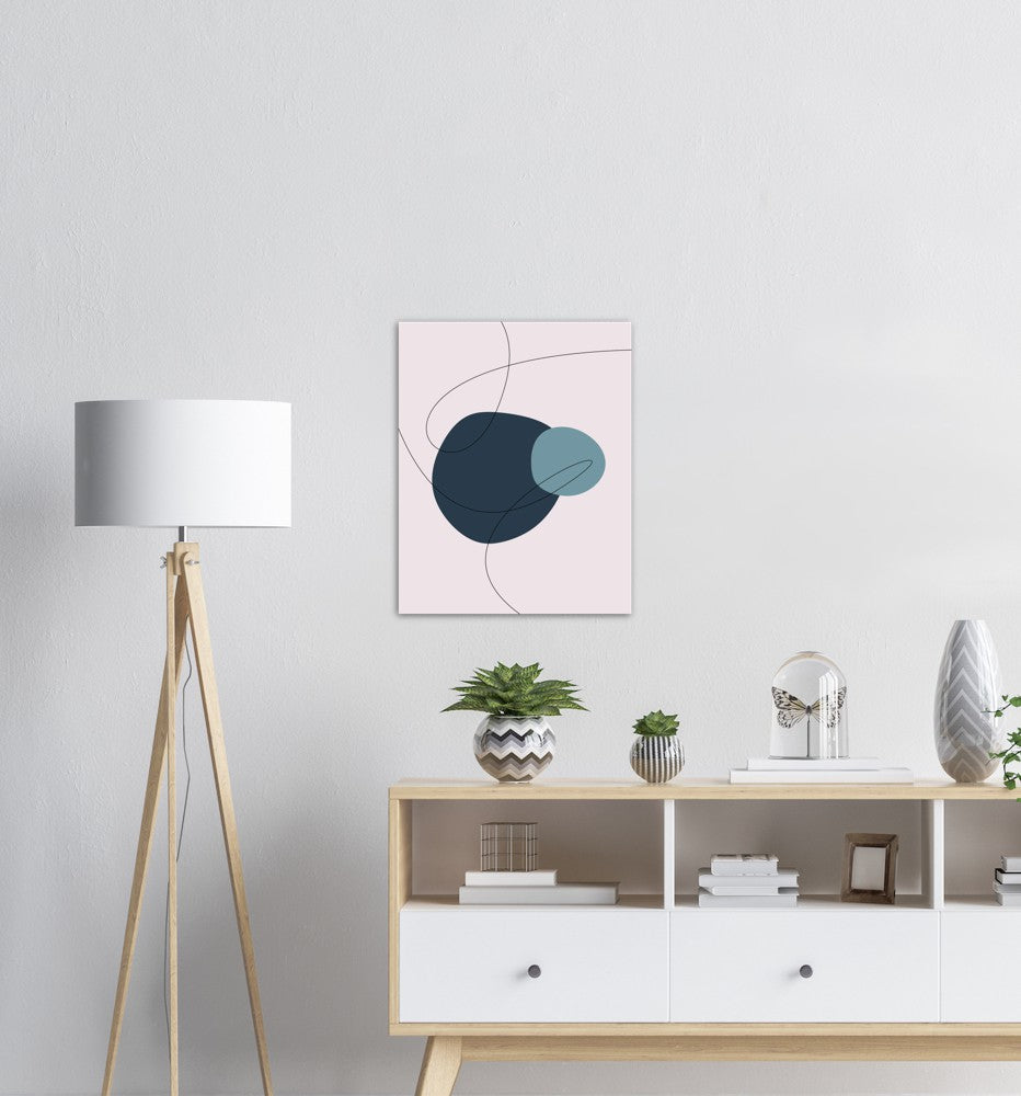 Blue Wind No.3 | Abstrakt | Line Art | Trendfarger | Kunst | Poster | Plakat