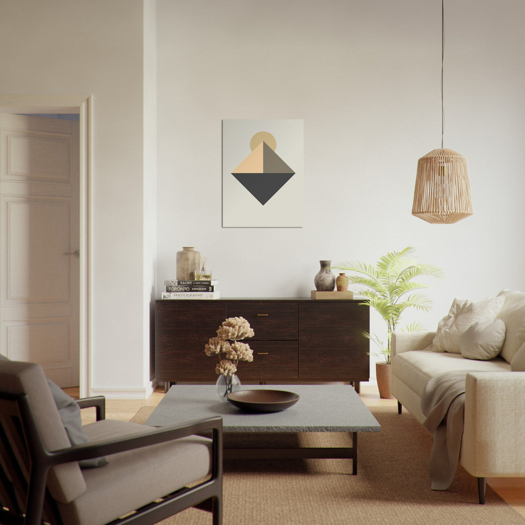 Trendy Shapes No.3 | Plakat | Poster | Jotun 0486 Silke, 10246 Velvet, 1520 Cheerful Peach, 9938 Dempet Sort, 11012 Ructic Brown.  