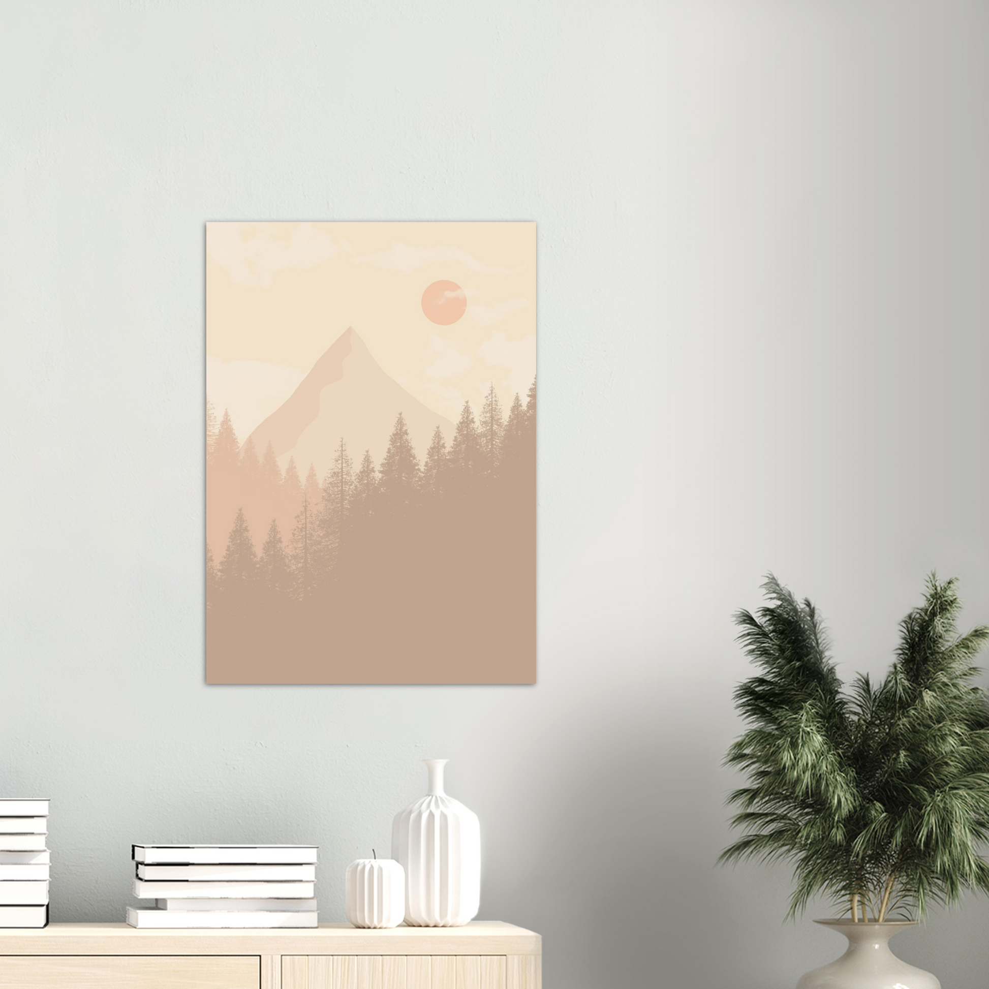 Beige Landskap nr.4 | Nordisk | Plakat | Poster | Veggkunst | Beige