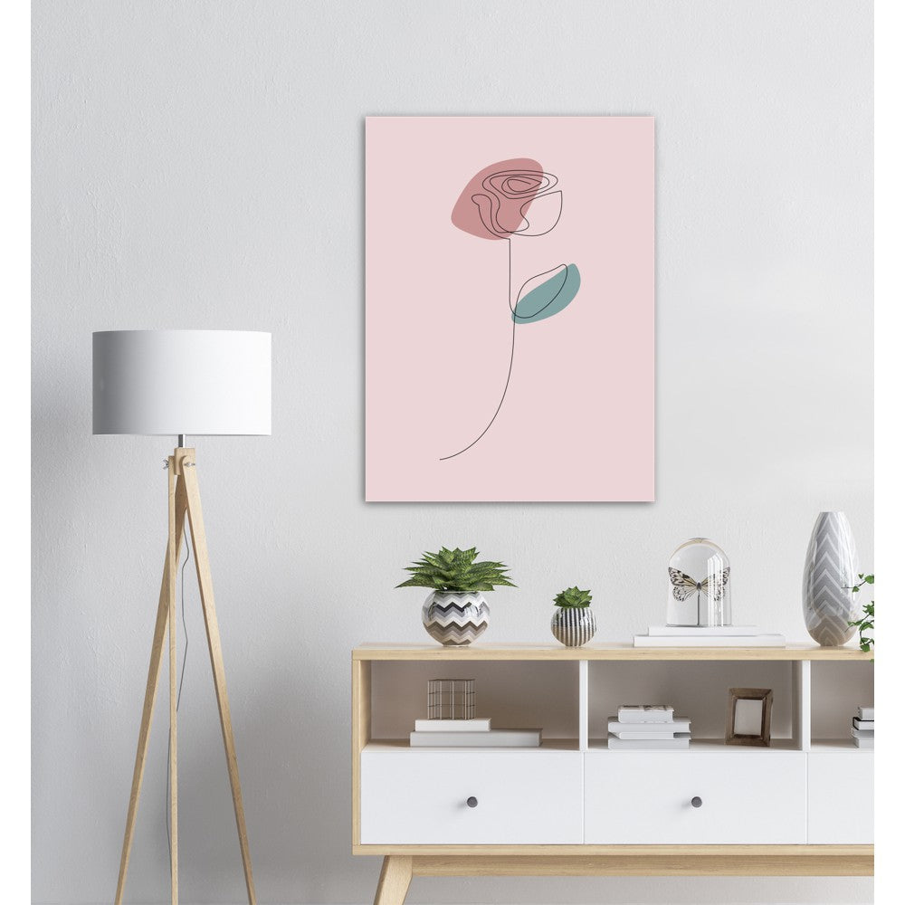 Rose | Line Art | Plakat | Abstrakt | Poster | Kunst til veggen