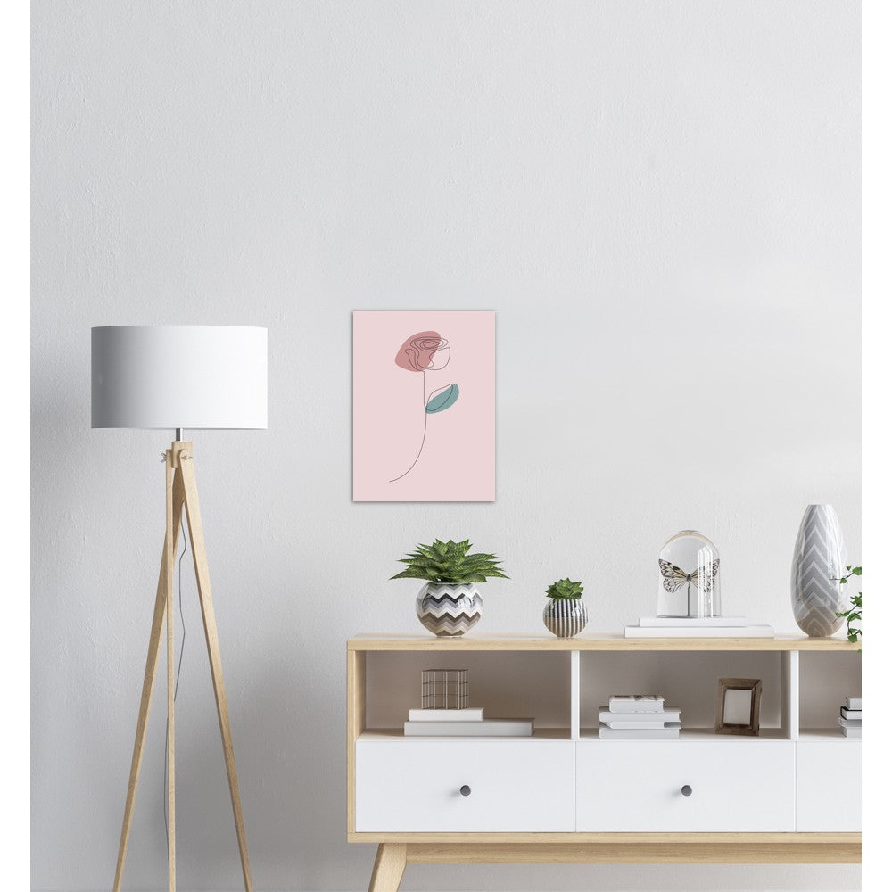 Rose | Line Art | Plakat | Abstrakt | Poster | Kunst til veggen'
