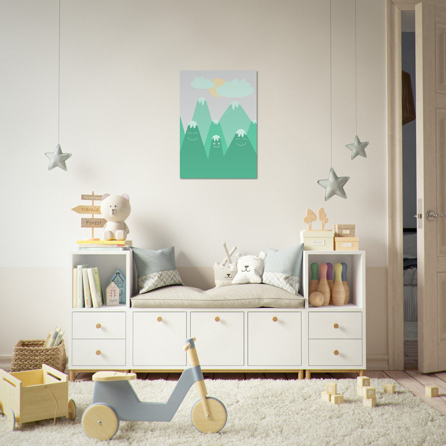 Landskap for barn nr.1 | Barnerom | Plakat | Poster | Kunst for barn