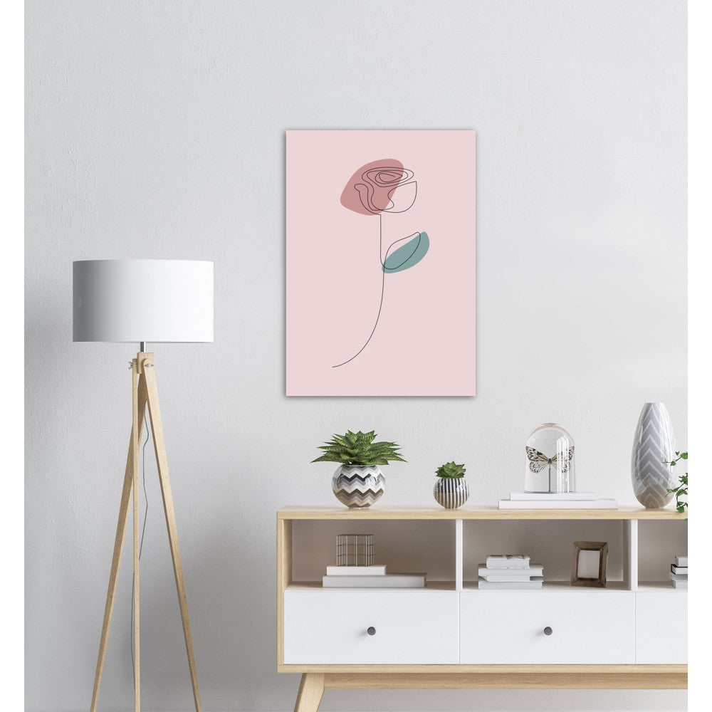 Rose | Line Art | Plakat | Abstrakt | Poster | Kunst til veggen'
