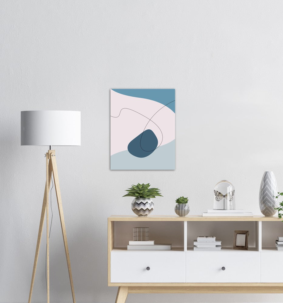 Blue Wind No.1 | Abstrakt | Line Art | Trendfarger | Kunst | Poster | Plakat