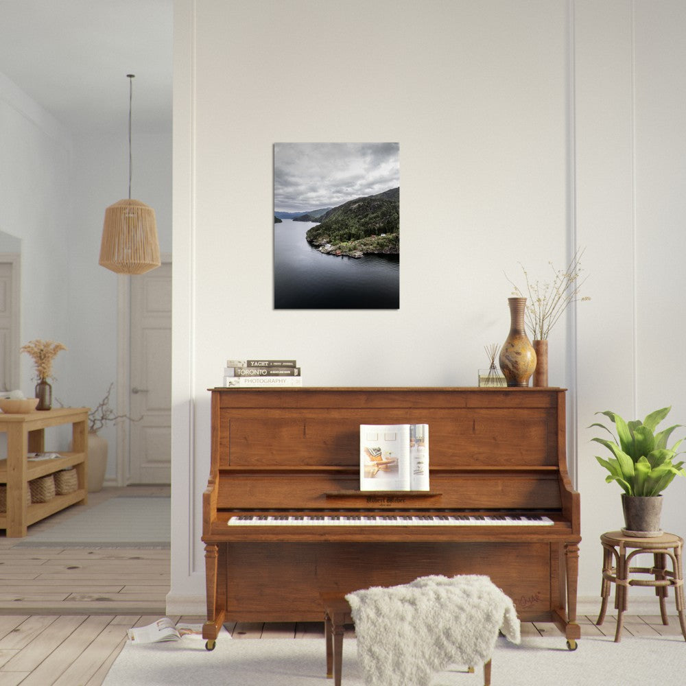 Hyttene ved fjorden | Fotokunst | Plakat