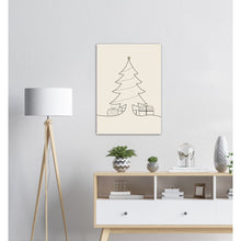 Last inn bildet i Galleri-visningsprogrammet, Juletre Line Art No.2 - Beige | Julepynt | Plakat

