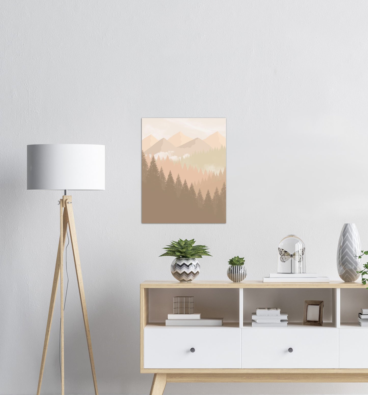 Beige Landskap nr.5 | Digital Kunst | Plakat | Poster | Veggkunst | Beige