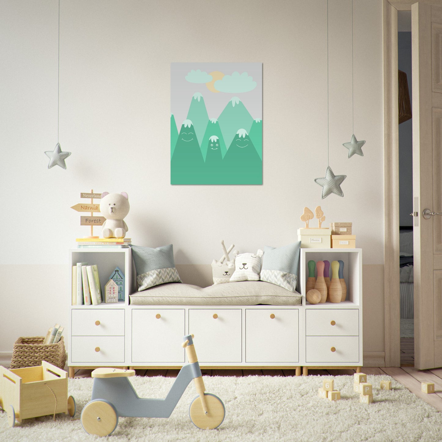 Landskap for barn nr.1 | Barnerom | Plakat | Poster | Kunst for barn