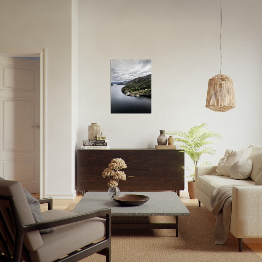 Hyttene ved fjorden | Fotokunst | Plakat