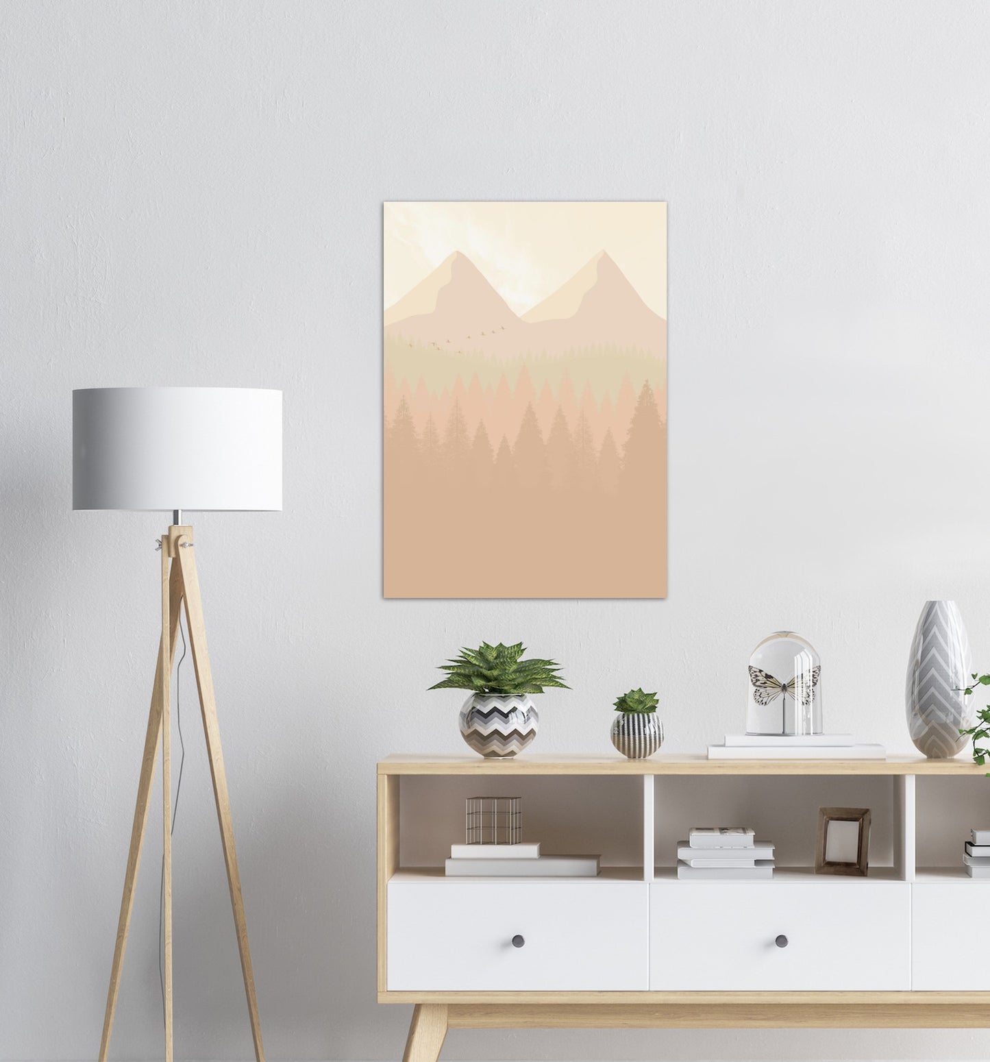 Beige Landskap nr.6 | Digital Kunst | Plakat | Poster | Veggkunst | Beige