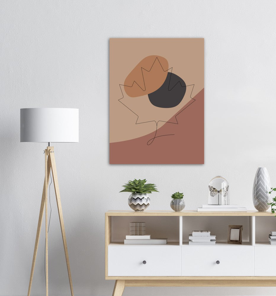Lønneblad Nr.2 | Line Art | Poster | Plakat | Abstrakt | Kunst