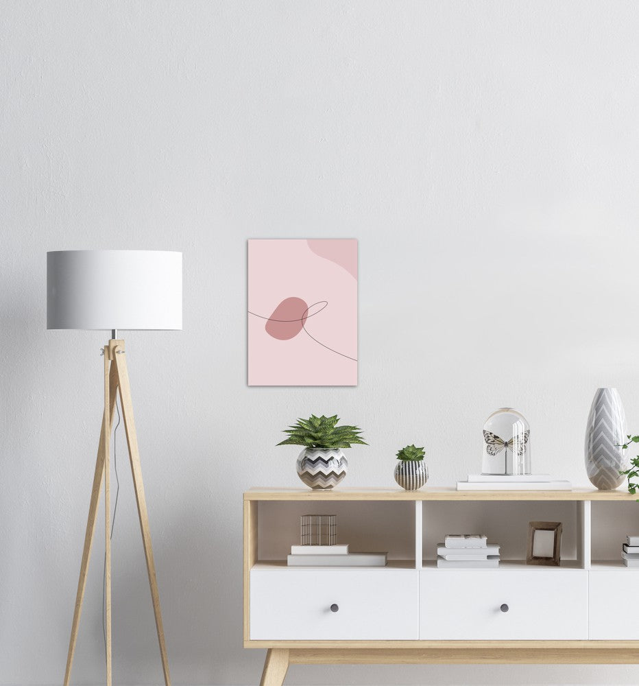 Pink Waves No.2 | Abstrakt | Line Art | Trendfarger | Kunst | Poster | Plakat