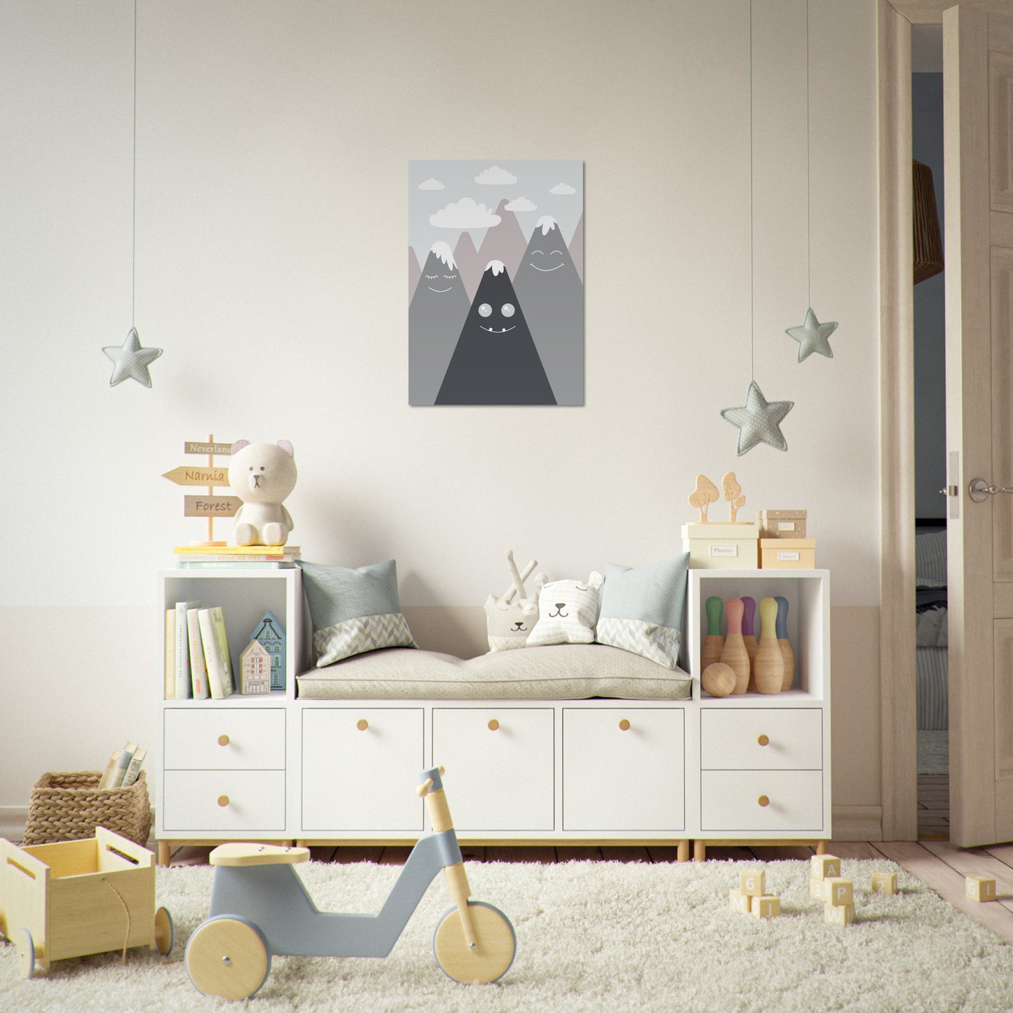 Landskap for barn nr.2 | Kunst til barn | Plakat | Poster | Veggkunst 