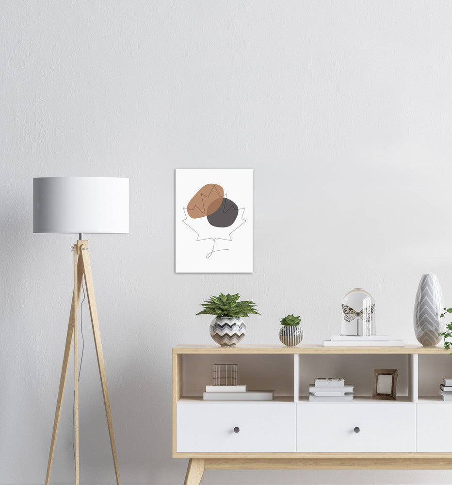 Lønneblad Nr.3 | Line Art | Plakat | Poster | Abstrakt | Kunst