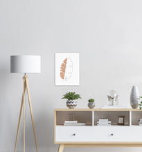 Last inn bildet i Galleri-visningsprogrammet, Bananblad | Line Art | Poster | Plakat | Beige | Kunst
