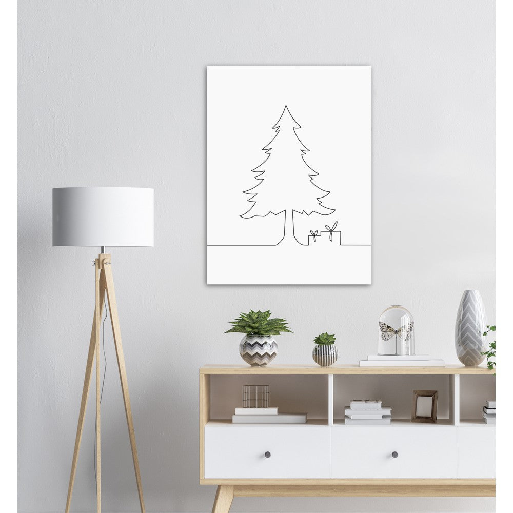 Juletre Line Art No.3 | Julepynt | Plakat