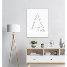 Last inn bildet i Galleri-visningsprogrammet, Juletre Line Art No.3 | Julepynt | Plakat

