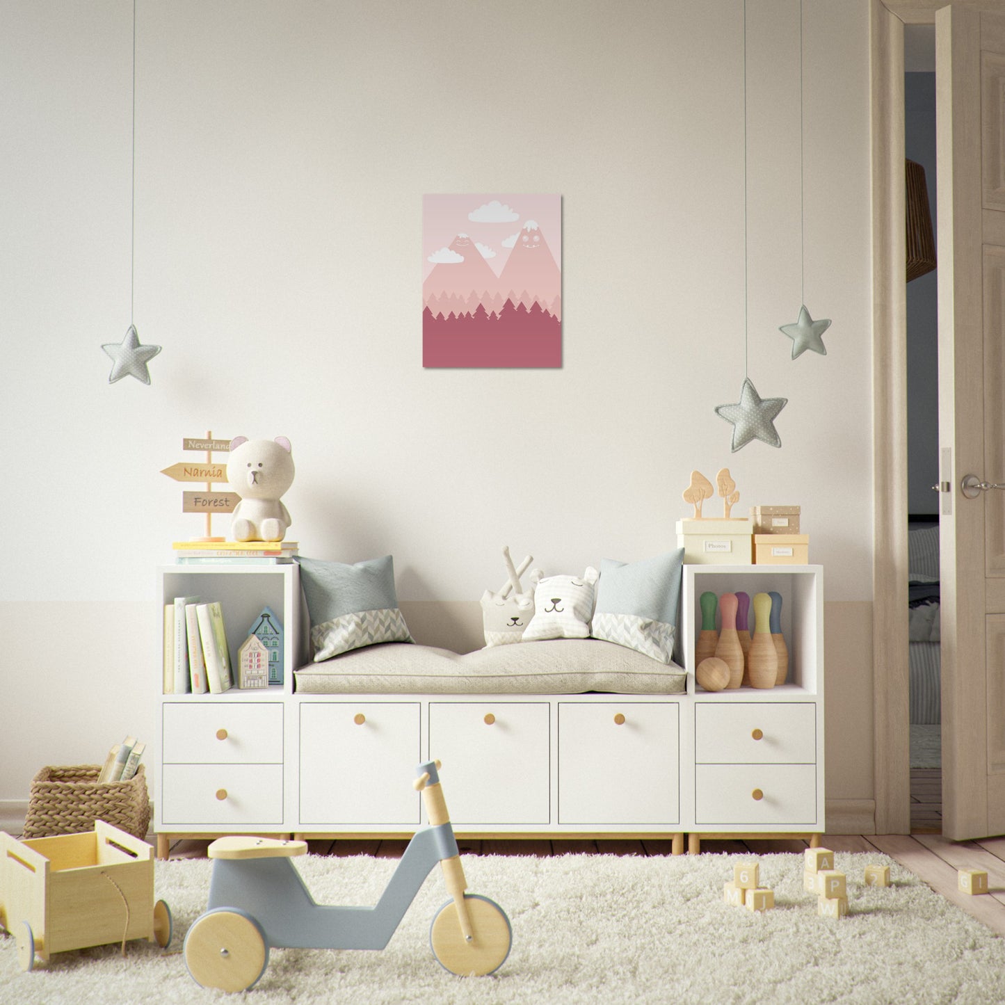 Landskap for barn nr.4 | Kunst til barn | Plakat | Poster | Barnerom
