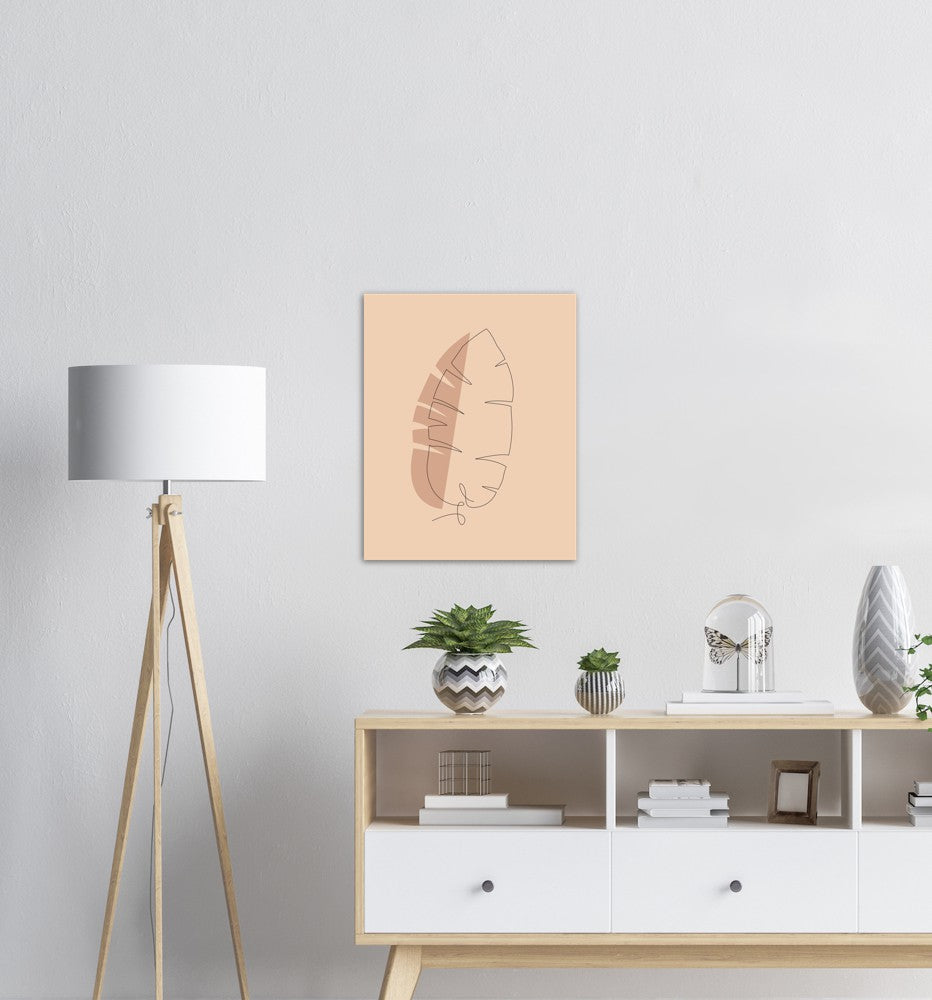 Bananblad | Line Art | Poster | Plakat | Beige | Kunst