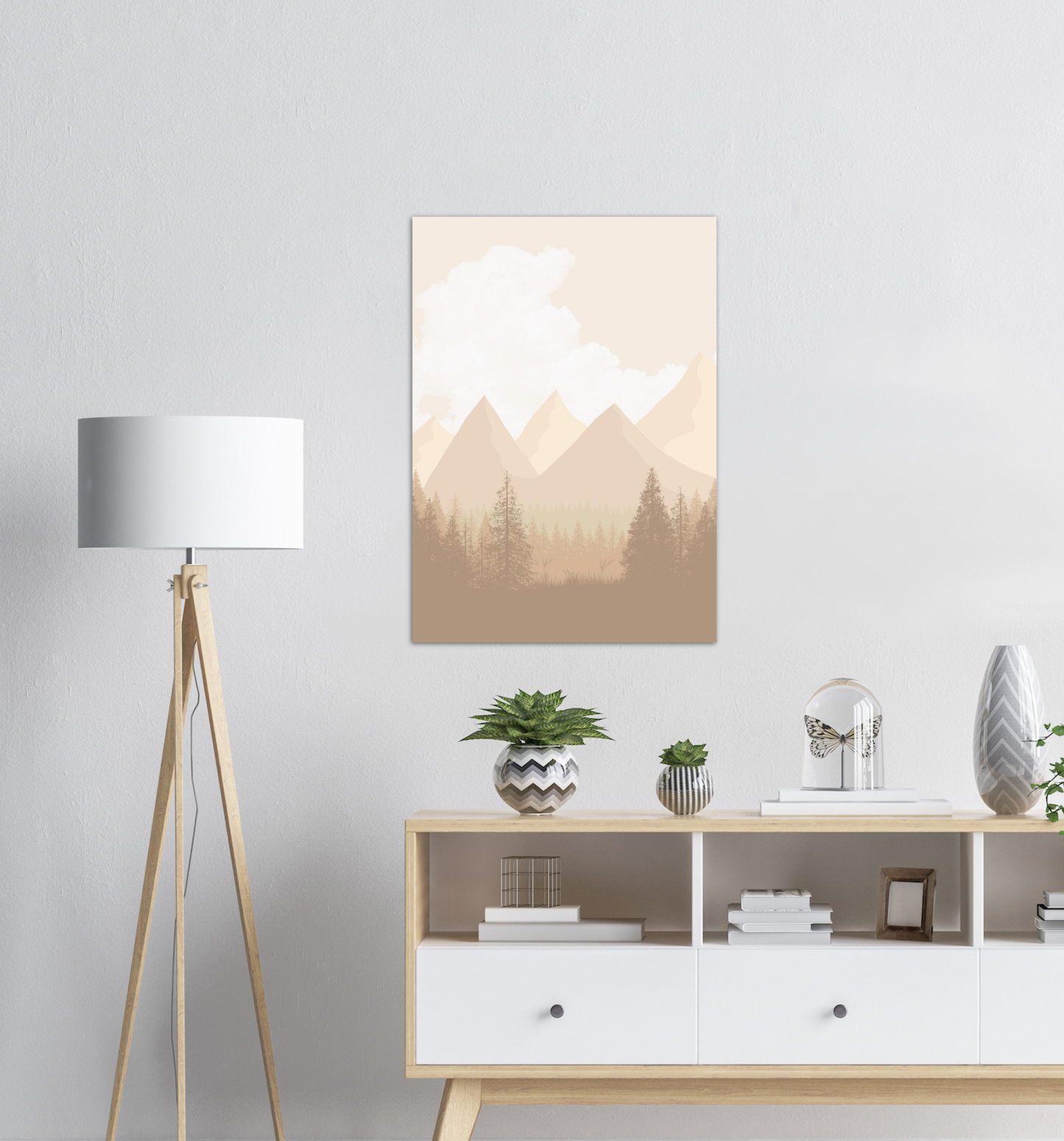 Beige landskap nr.1 | Digital Kunst | Plakat | Poster | Veggkunst