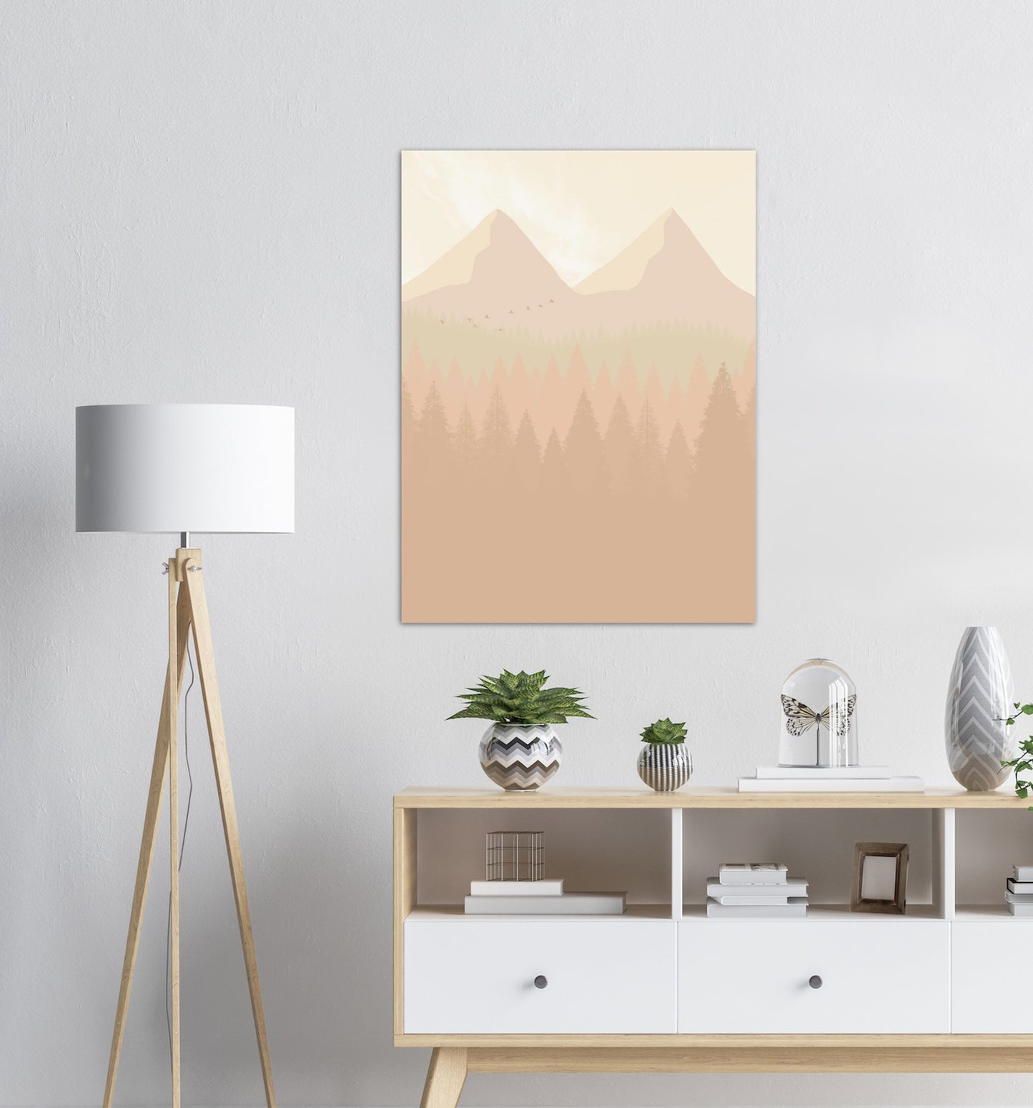 Beige Landskap nr.6 | Digital Kunst | Plakat | Poster | Veggkunst | Beige