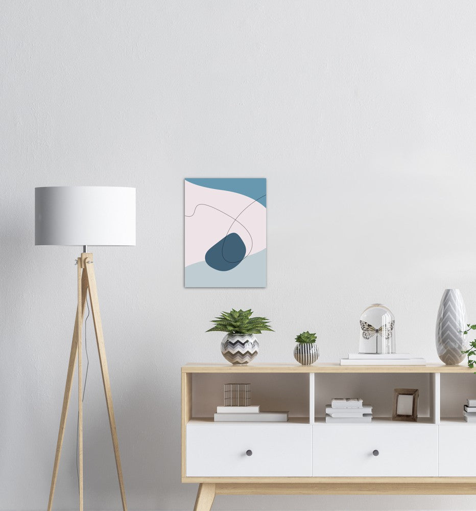 Blue Wind No.1 | Abstrakt | Line Art | Trendfarger | Kunst | Poster | Plakat