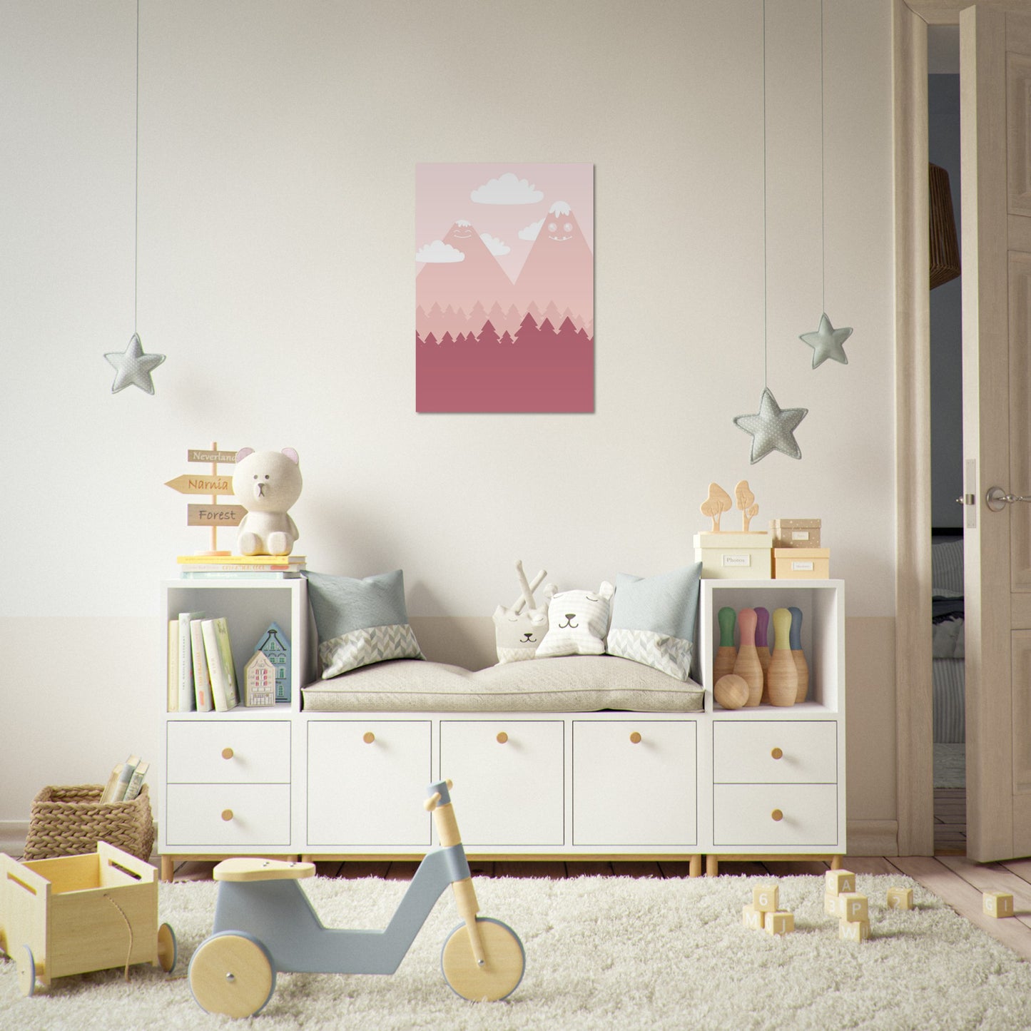Landskap for barn nr.4 | Kunst til barn | Plakat | Poster | Barnerom