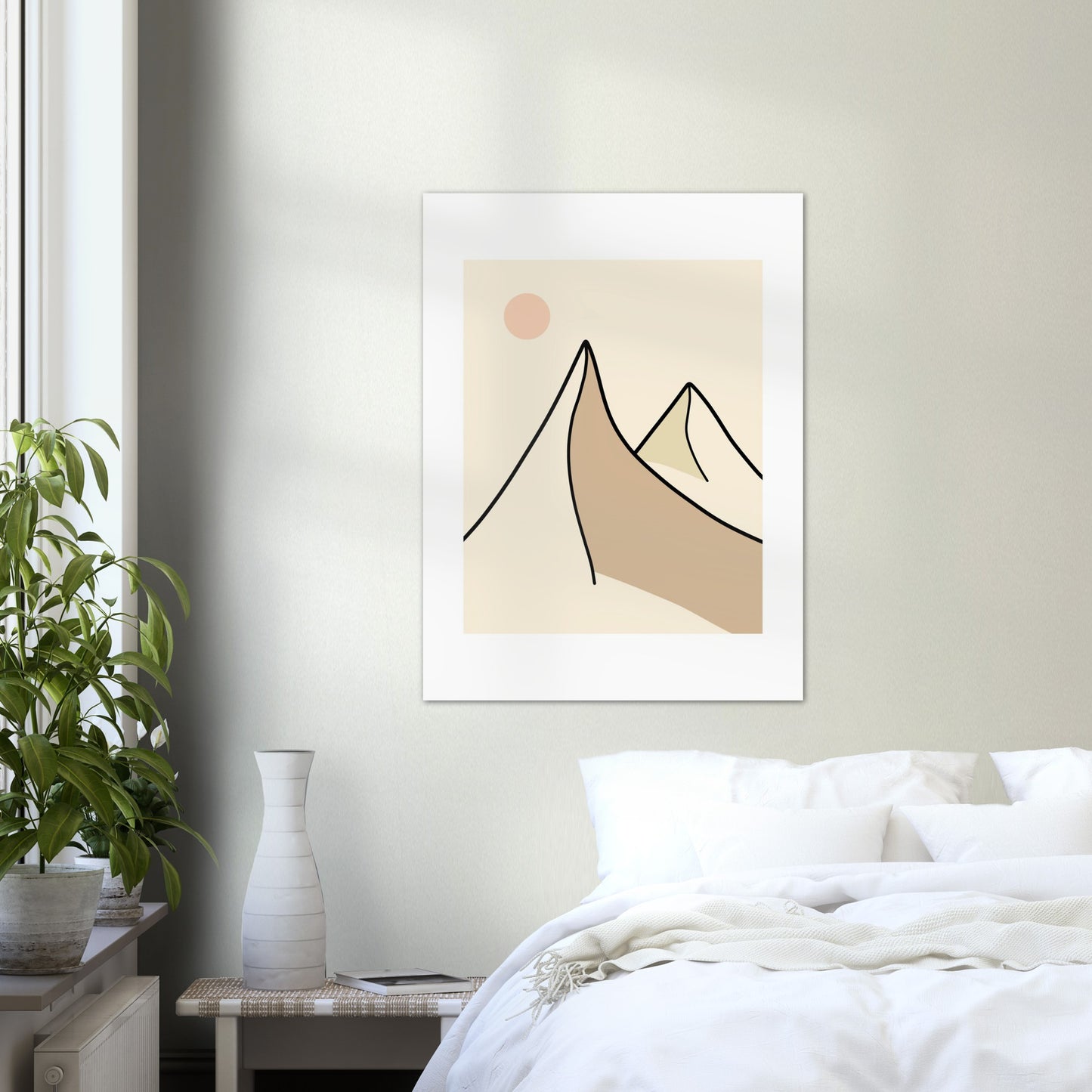 Enkelt Landskap nr.6 | Digital Kunst | Plakat | Poster | Veggkunst | Beige