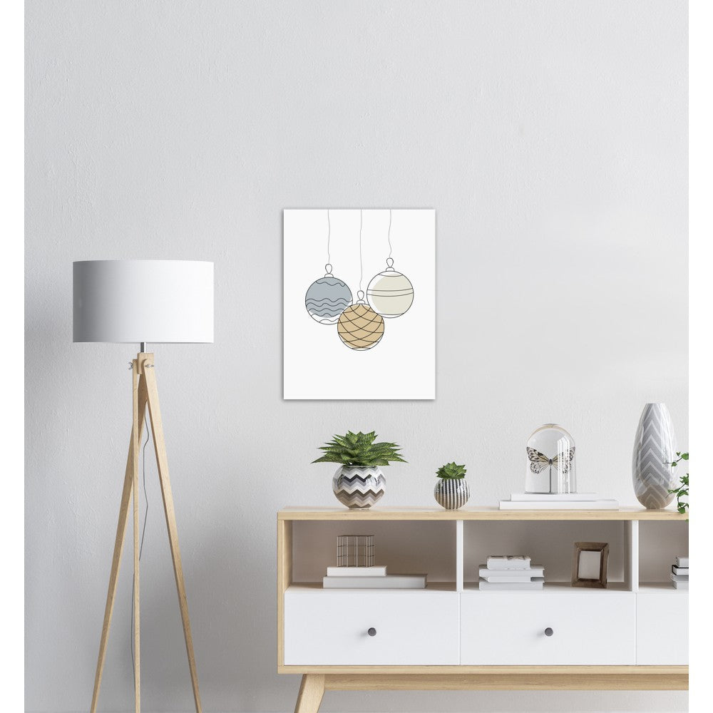 Julekuler Line Art | Julepynt | Plakat | Poster |  Jul | Juledekorasjon