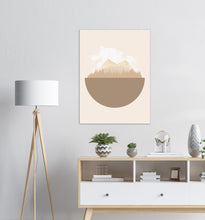 Last inn bildet i Galleri-visningsprogrammet, Jordklode Beige nr.2 | Digital Kunst | Plakat | Poster | Veggkunst | Beige
