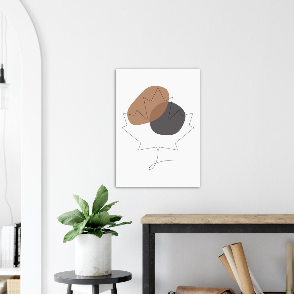 Lønneblad Nr.3 | Line Art | Plakat | Poster | Abstrakt | Kunst