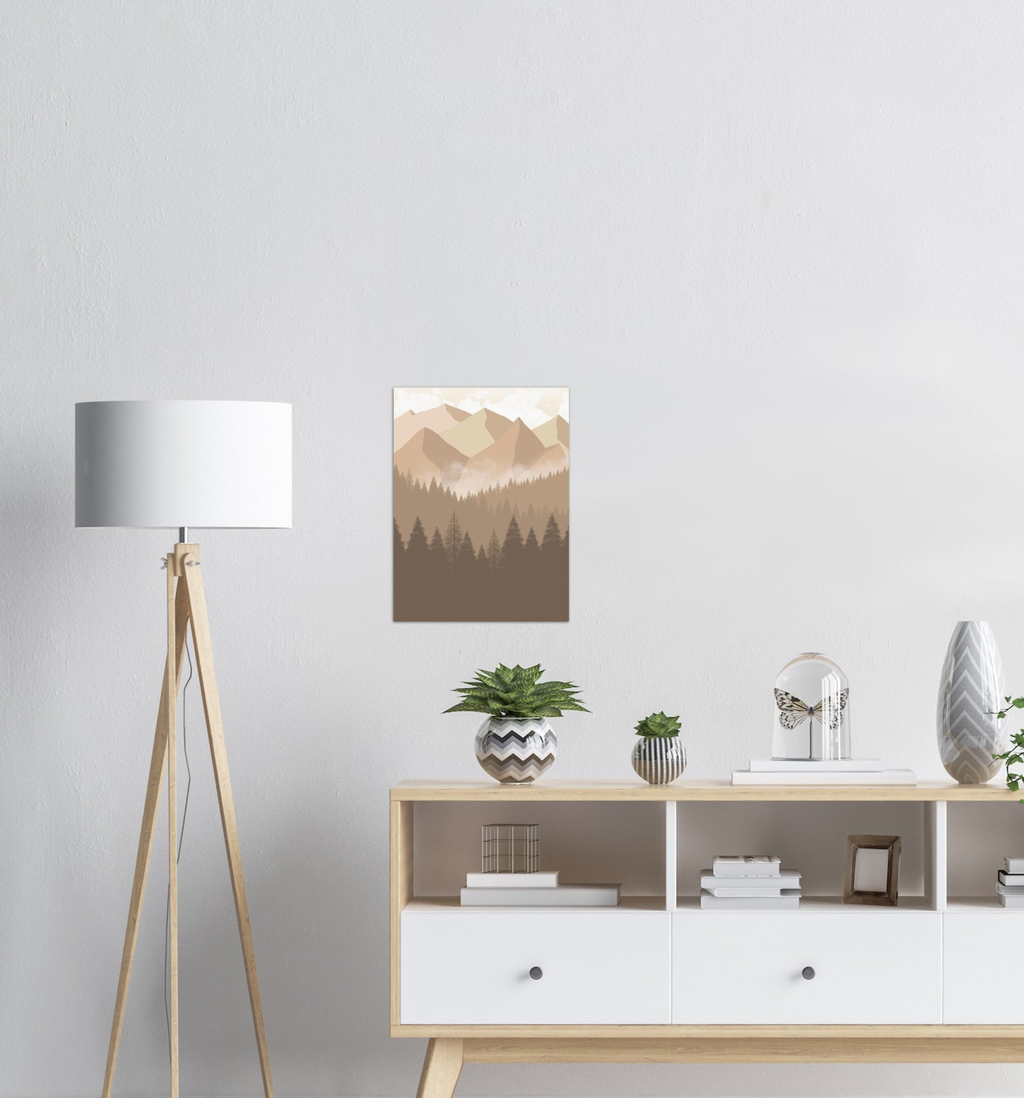 Beige Landskap nr.8 | Digital Kunst | Plakat | Poster | Veggkunst 