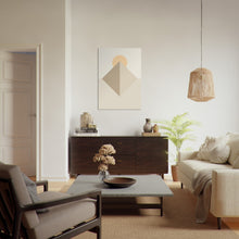 Last inn bildet i Galleri-visningsprogrammet, Trendy Shapes No.1 | Plakat | Poster | Jotun  0486 Silke, 12123 Contemporary White, 1520 Cheerful Peach, 1276 Soft, 10430 Dempet Savanne

