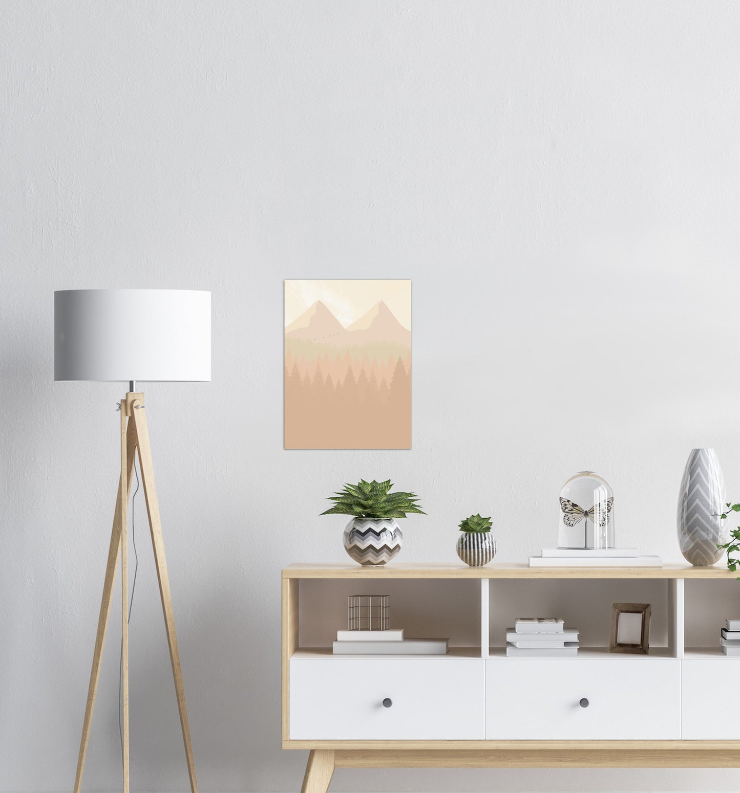 Beige Landskap nr.6 | Digital Kunst | Plakat | Poster | Veggkunst | Beige