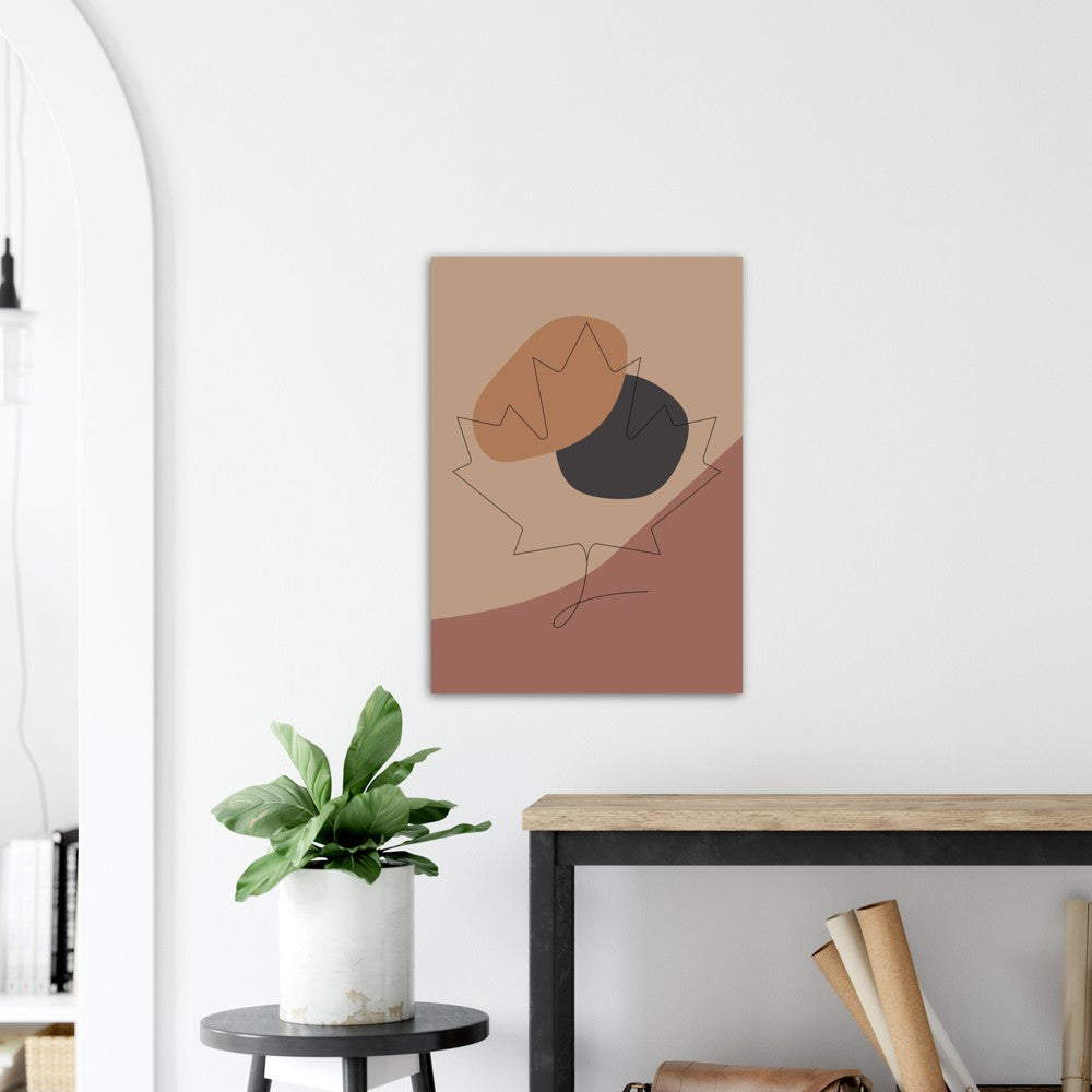 Lønneblad Nr.2 | Line Art | Poster | Plakat | Abstrakt | Kunst