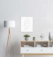 Last inn bildet i Galleri-visningsprogrammet, Bananblad | Line Art | Poster | Plakat | Beige | Kunst
