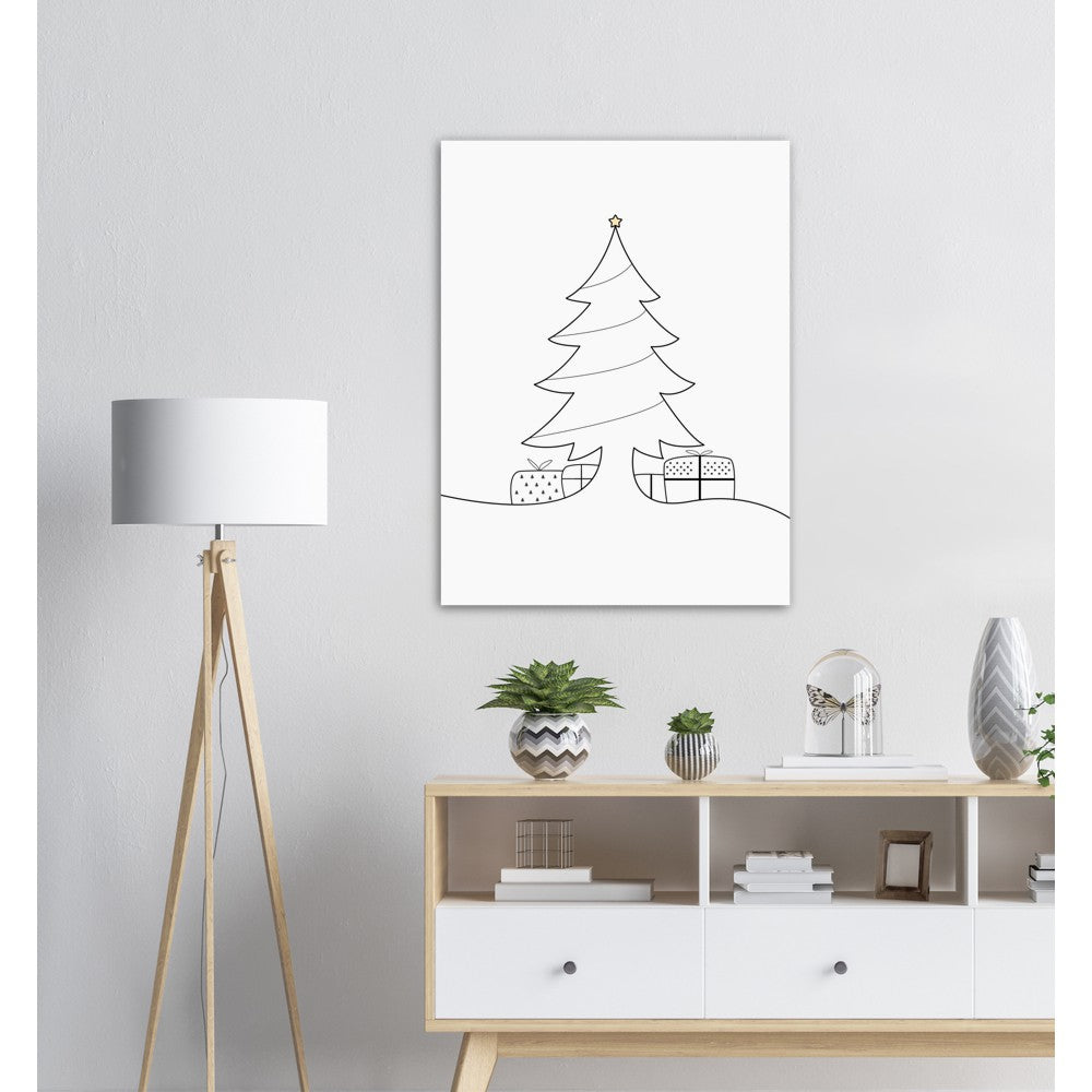 Juletre Line Art No.2 | Julepynt | Plakat | Poster | Jul | Juledekorasjon