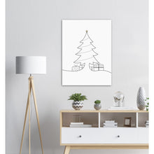Last inn bildet i Galleri-visningsprogrammet, Juletre Line Art No.2 | Julepynt | Plakat | Poster | Jul | Juledekorasjon
