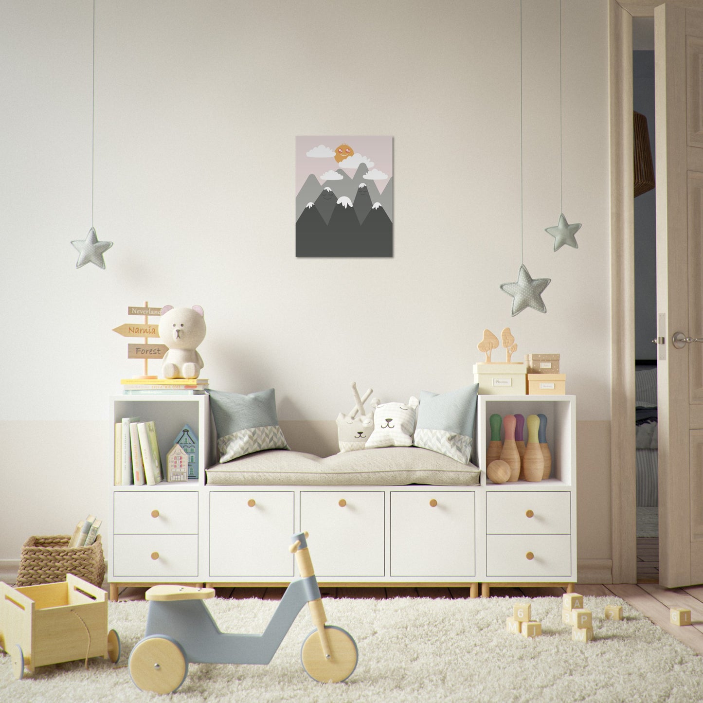 Landskap for barn nr.6 | Kunst til barn | Plakat | Poster | Veggkunst | Barnerom