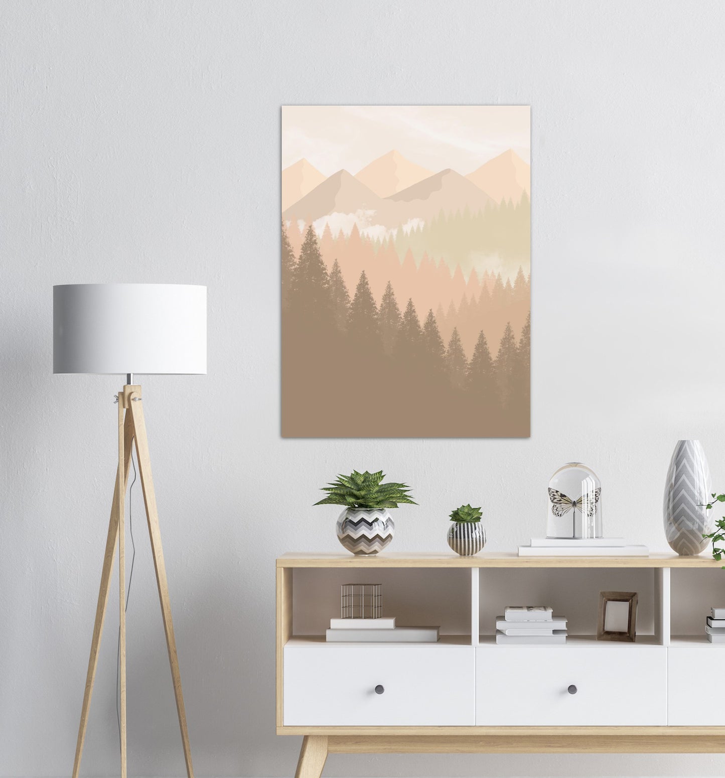 Beige Landskap nr.5 | Digital Kunst | Plakat | Poster | Veggkunst | Beige