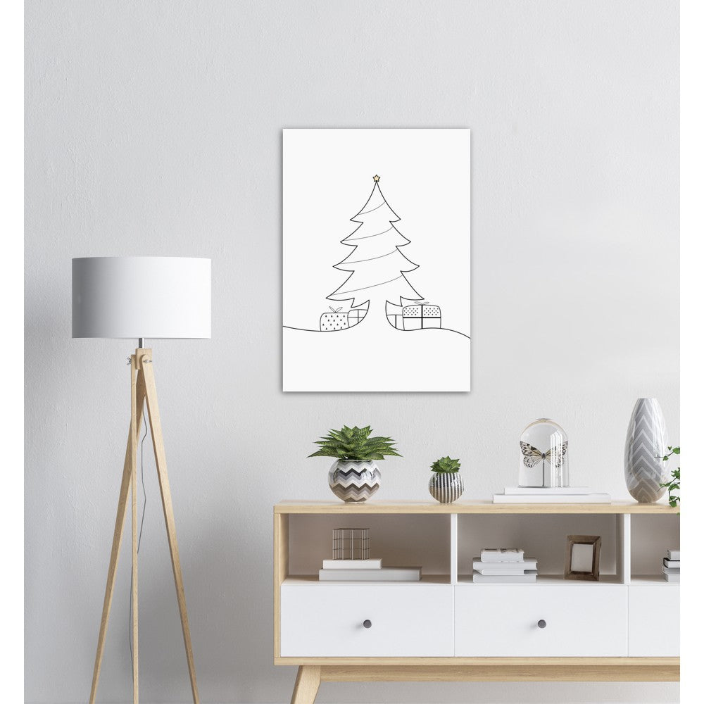 Juletre Line Art No.2 | Julepynt | Plakat | Poster | Jul | Juledekorasjon