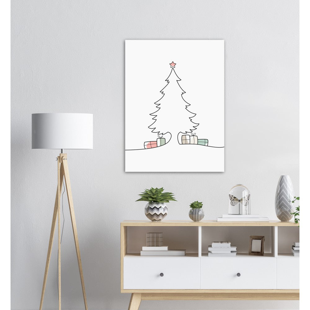 Juletre Line Art No.1 | Julepynt | Plakat