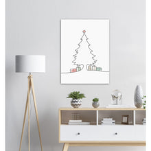Last inn bildet i Galleri-visningsprogrammet, Juletre Line Art No.1 | Julepynt | Plakat
