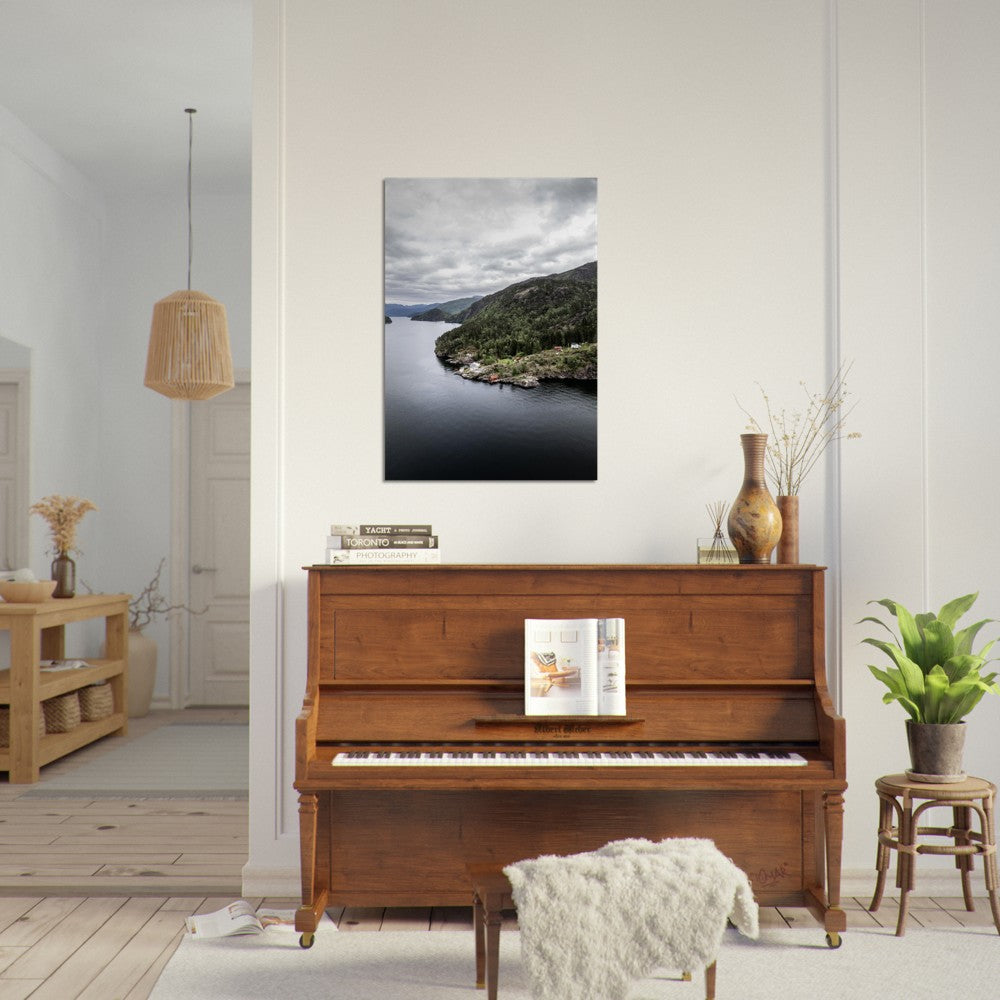 Hyttene ved fjorden | Fotokunst | Plakat