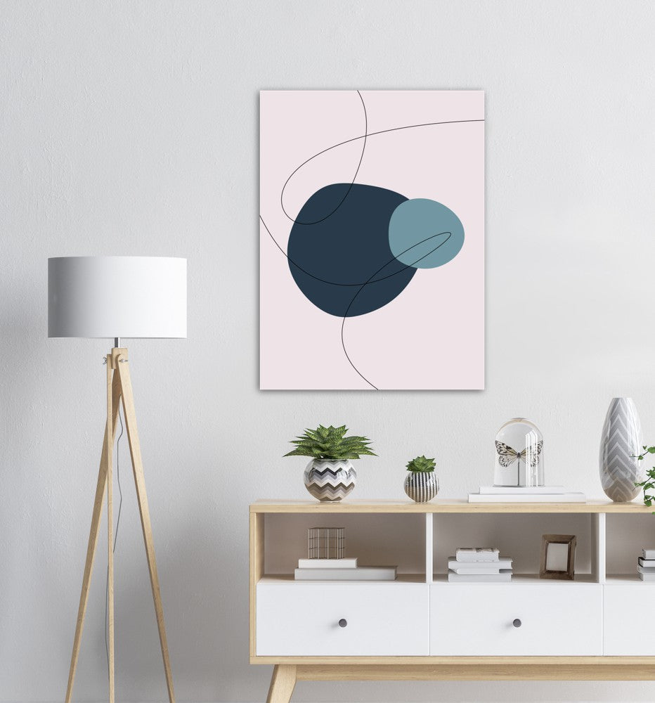 Blue Wind No.3 | Abstrakt | Line Art | Trendfarger | Kunst | Poster | Plakat